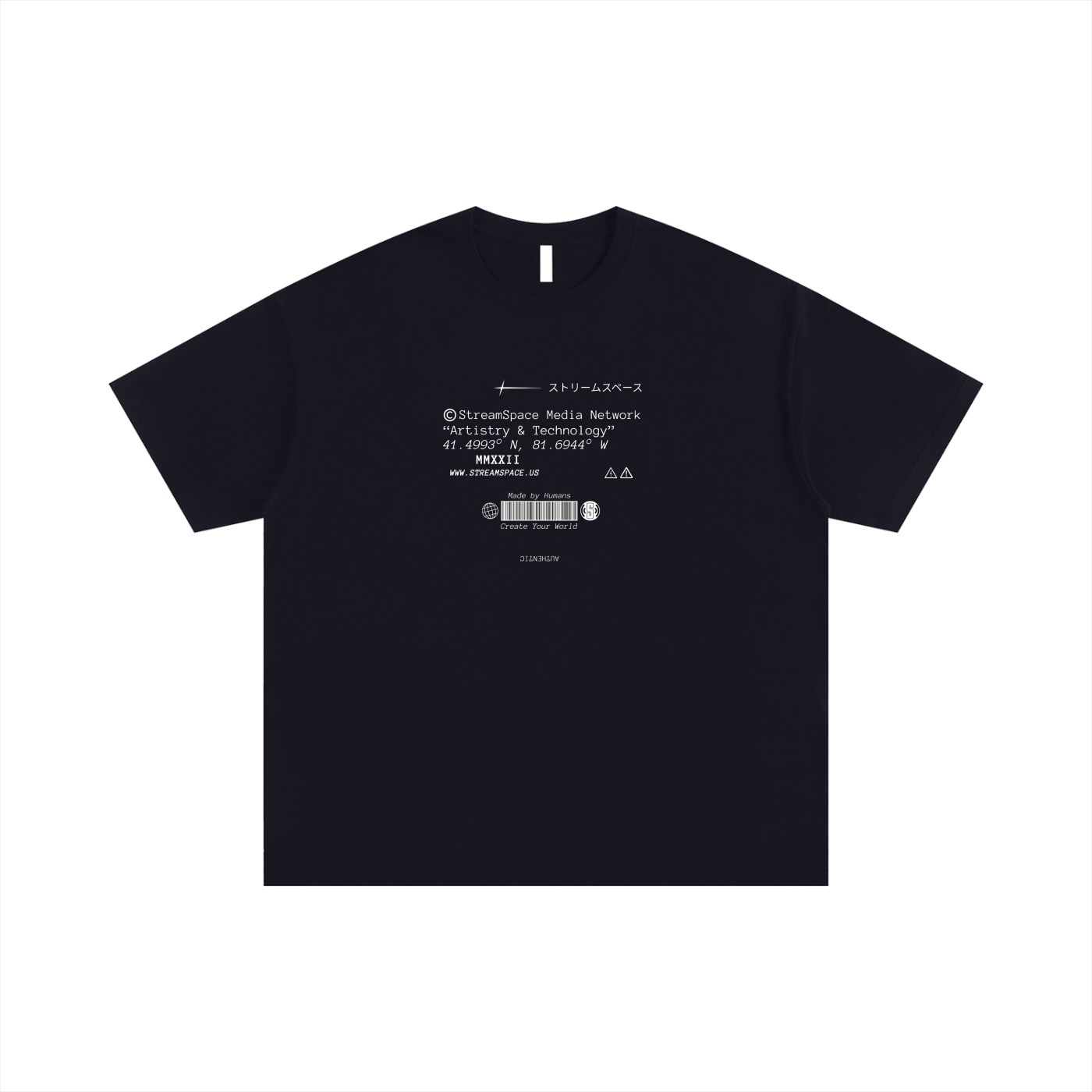 "System Override" StreamSpace Oversized T-Shirt (black)