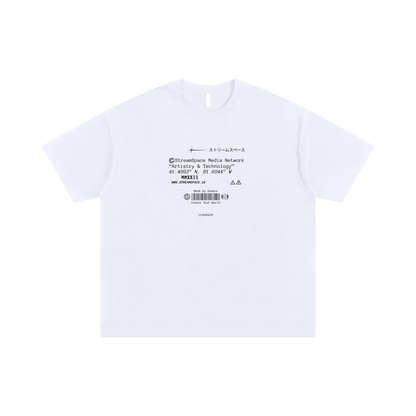 "System Override" StreamSpace Oversized T-Shirt (white)